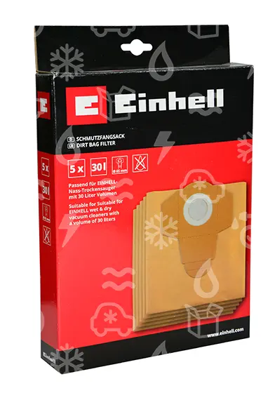 sáčky papírové vysavače EINHELL, PARKSIDE, 30L, (balení 5ks)